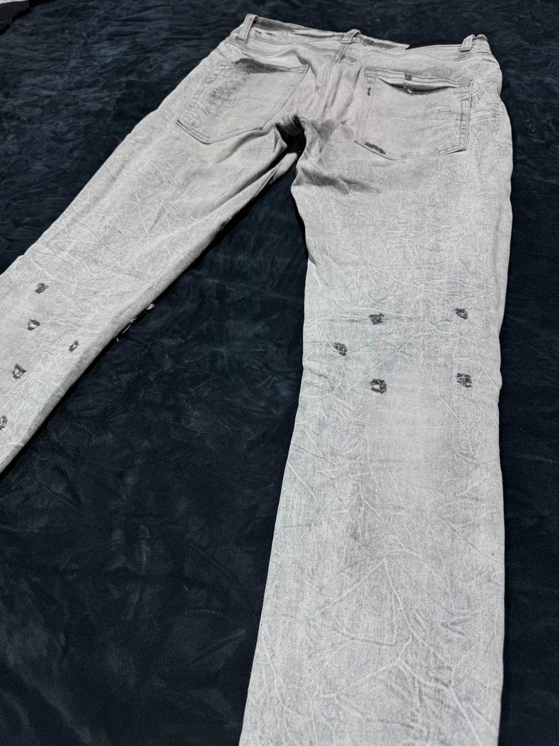 Amiri Amiri Washed white gray snowfall broken holes destroy elast Size US 32 / EU 48 - 4 Thumbnail