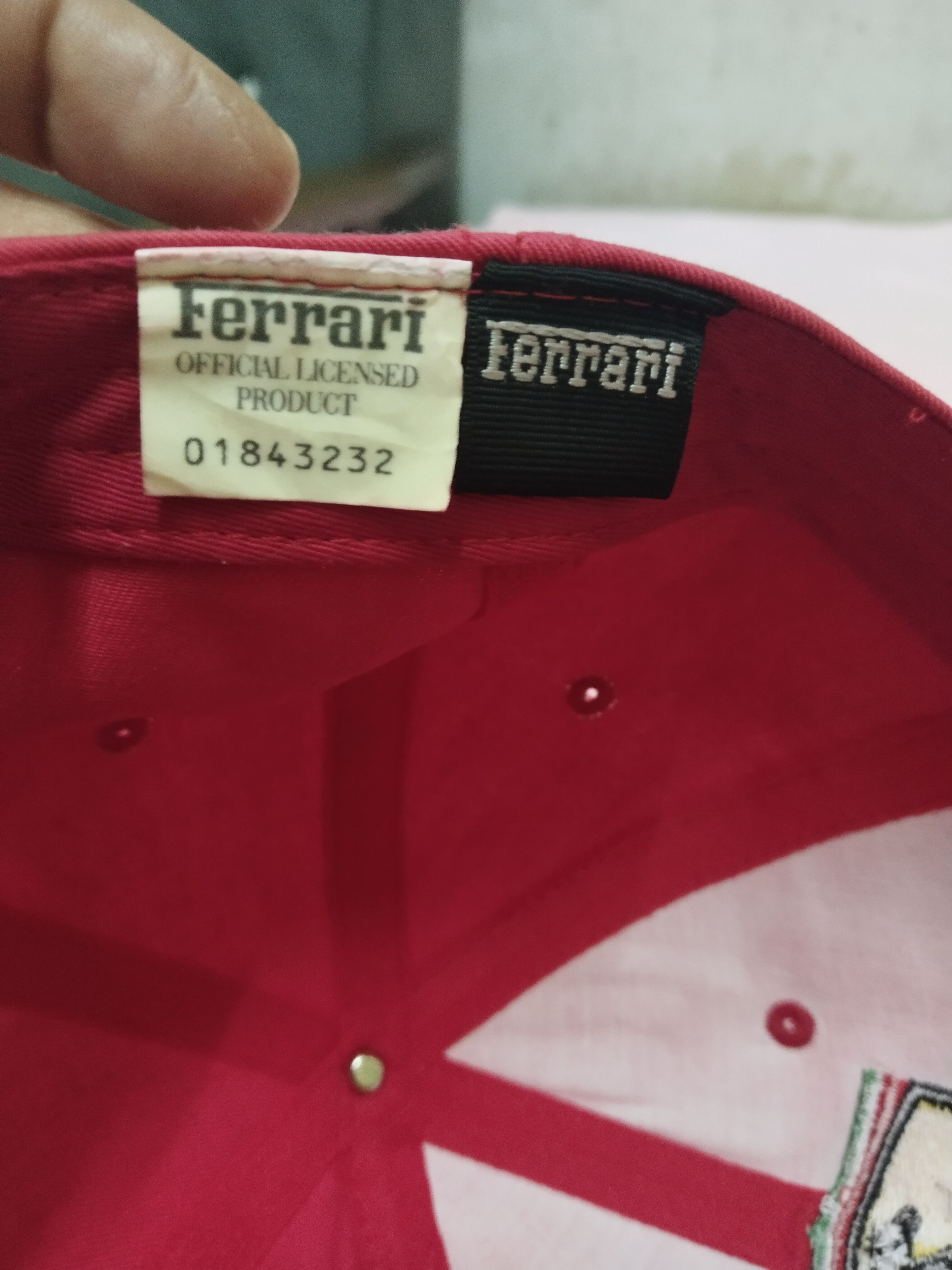 Ferrari VINTAGE BIG LOGO FERRARI RACING CAP HAT Size ONE SIZE - 7 Thumbnail