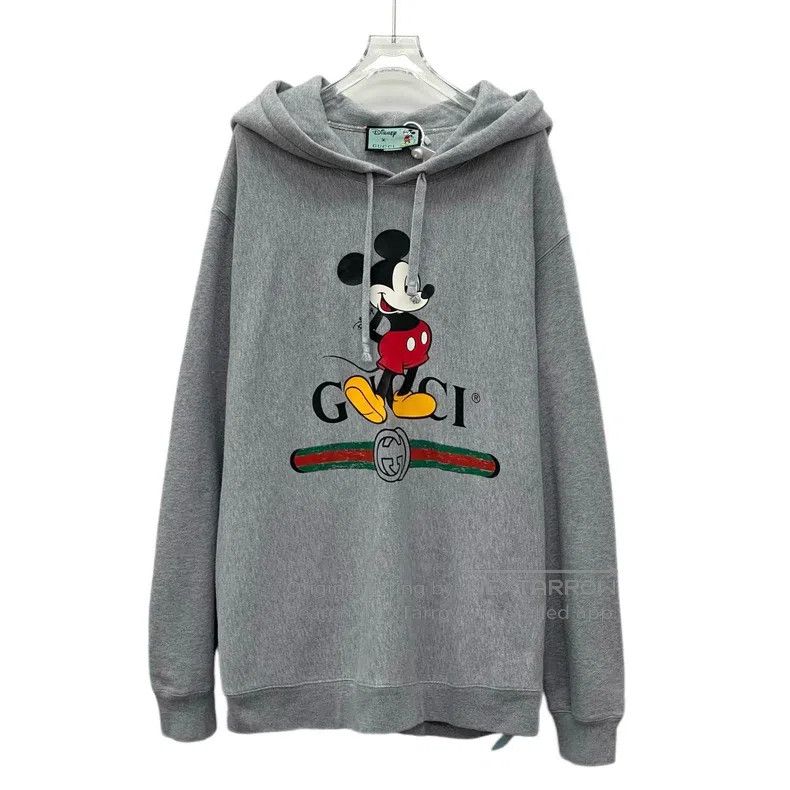 Gucci Gucci Co-branded gray Mickey Mouse printed cotton hooded d Size US XL / EU 56 / 4 - 1 Thumbnail