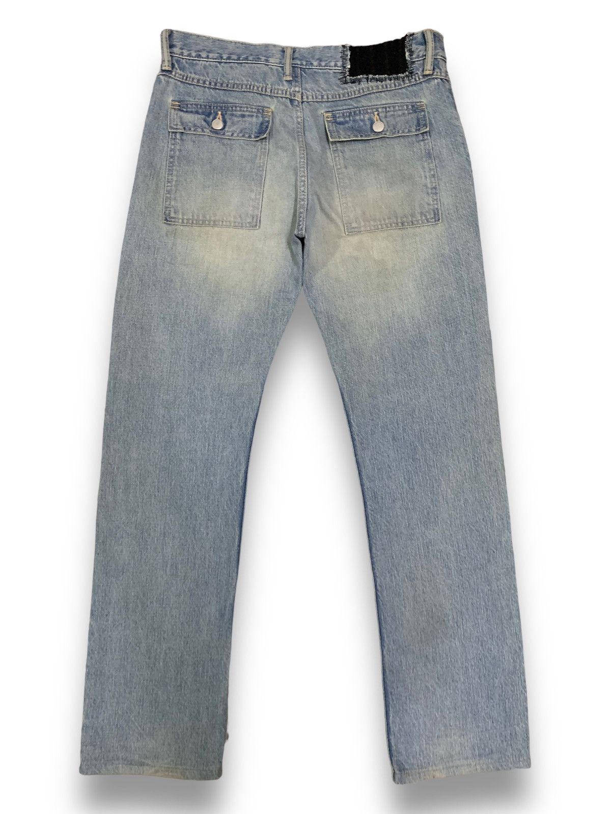 Japanese Brand Vintage Japanese Brand Blue Wash Bush Denim Pants Jeans Size US 32 / EU 48 - 2 Thumbnail