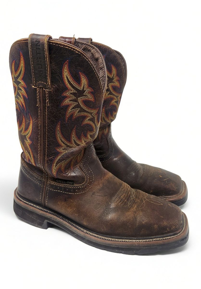 Justin Justin Original Workboots WK4682 Square Toe Steel Toe Sz 8D Size US 8 / EU 41 - 1 Thumbnail