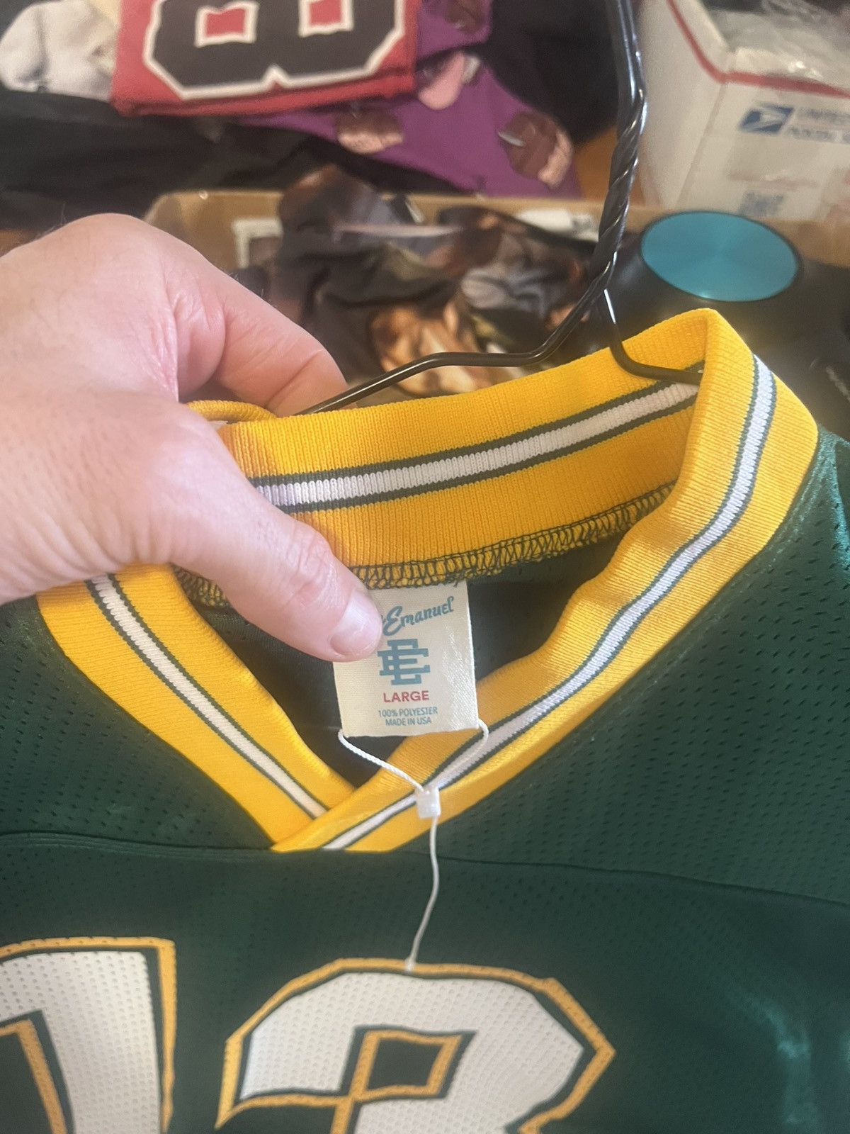 Eric Emanuel Eric Emanuel EE Miami football jersey green & yellow large Size US L / EU 52-54 / 3 - 6 Thumbnail