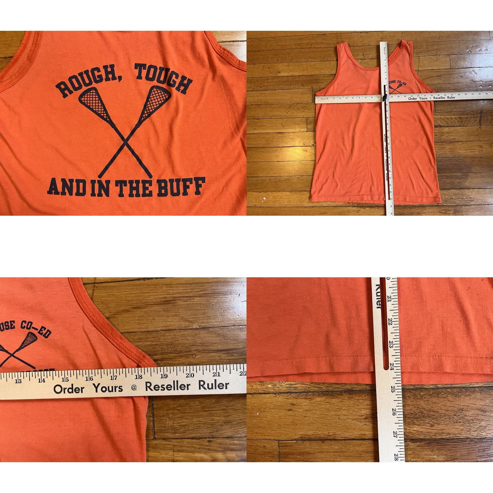 Vintage VINTAGE Syracuse Co-Ed Naked Lacrosse Tank Top Mens Medium Orange 90s Size US M / EU 48-50 / 2 - 8 Thumbnail