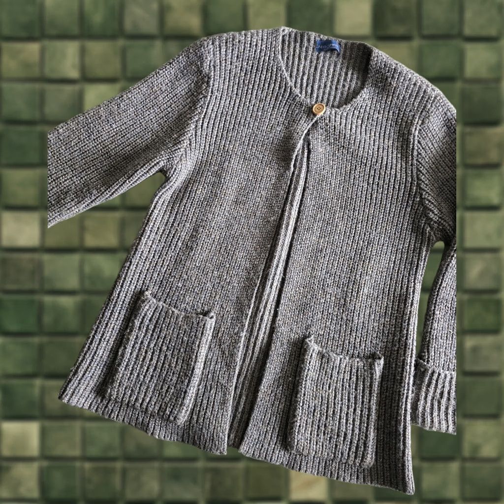 Levi's VINTAGE Levi's Cardigan Sweater Womens Large Pockets Wool Neo Spirit 1980s Green Size L / US 10 / IT 46 - 1 Thumbnail