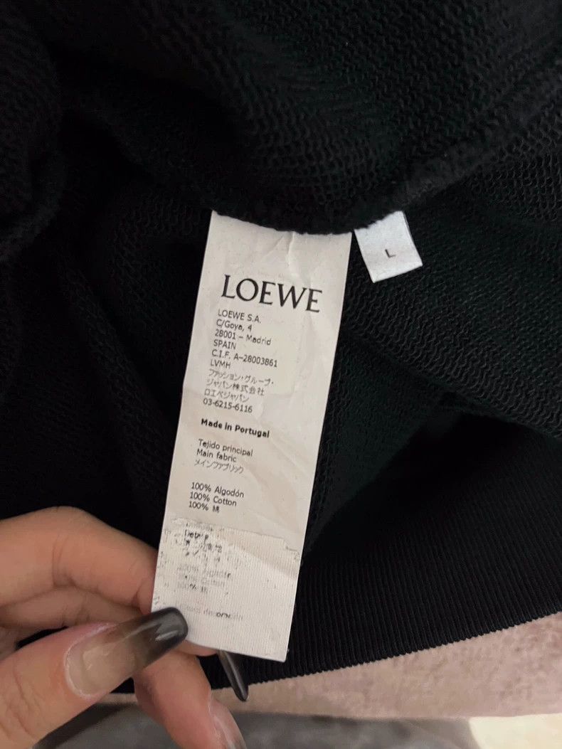 Loewe LOEWE Classic black embroidered hoodie Size L / US 10 / IT 46 - 5 Thumbnail