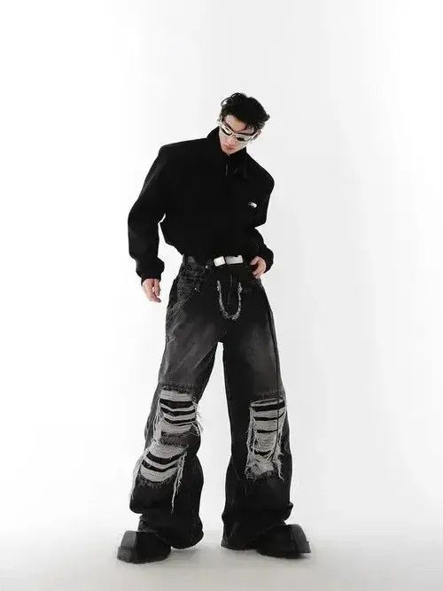 Japanese Brand × Jean Jeans Trousers Spring Loose Wide Leg Size US 32 / EU 48 - 4 Thumbnail
