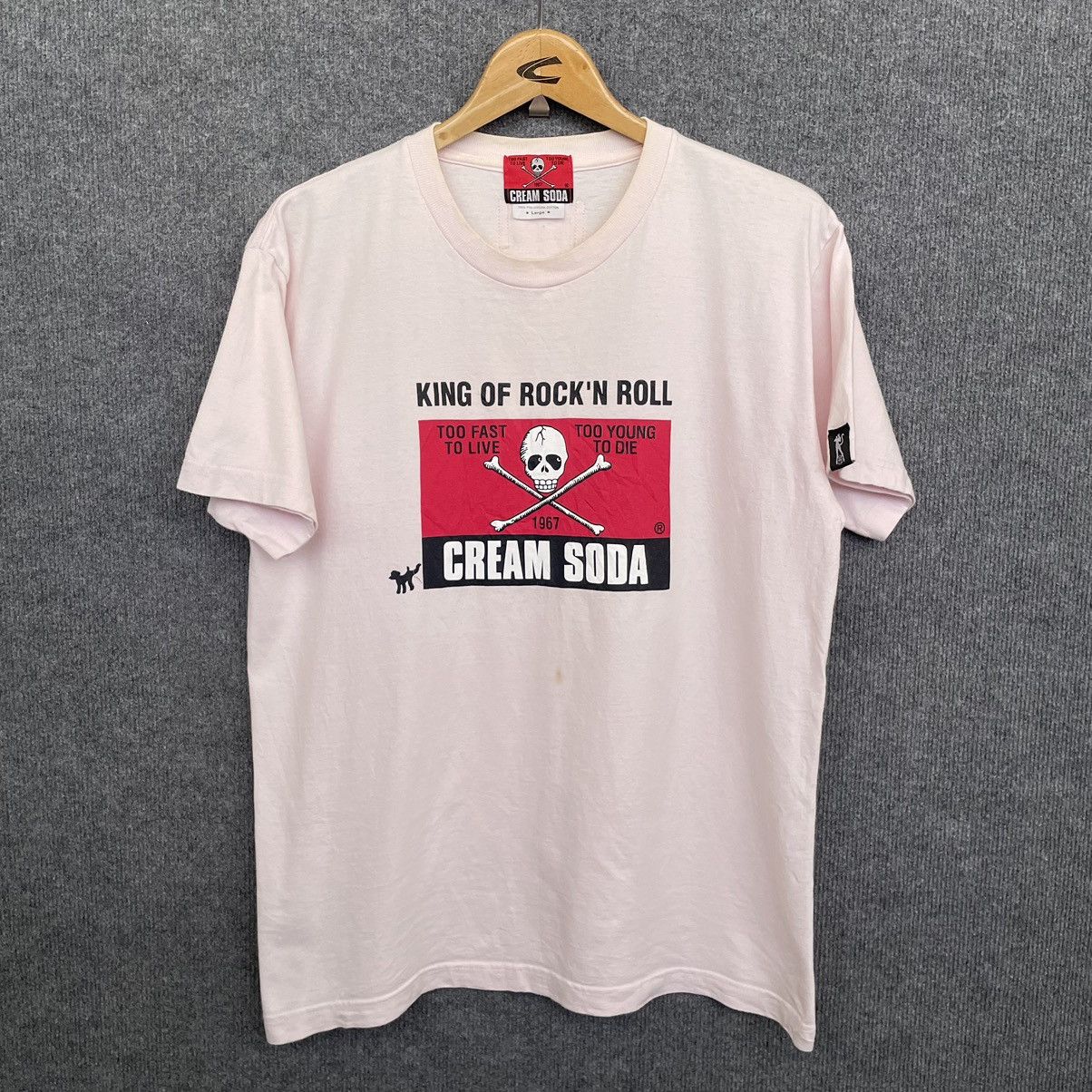 If Six Was Nine × Japanese Brand × Seditionaries Cream Soda King of Rock N Roll T Shirt Hysterics Skulls Size US L / EU 52-54 / 3 - 1 Thumbnail