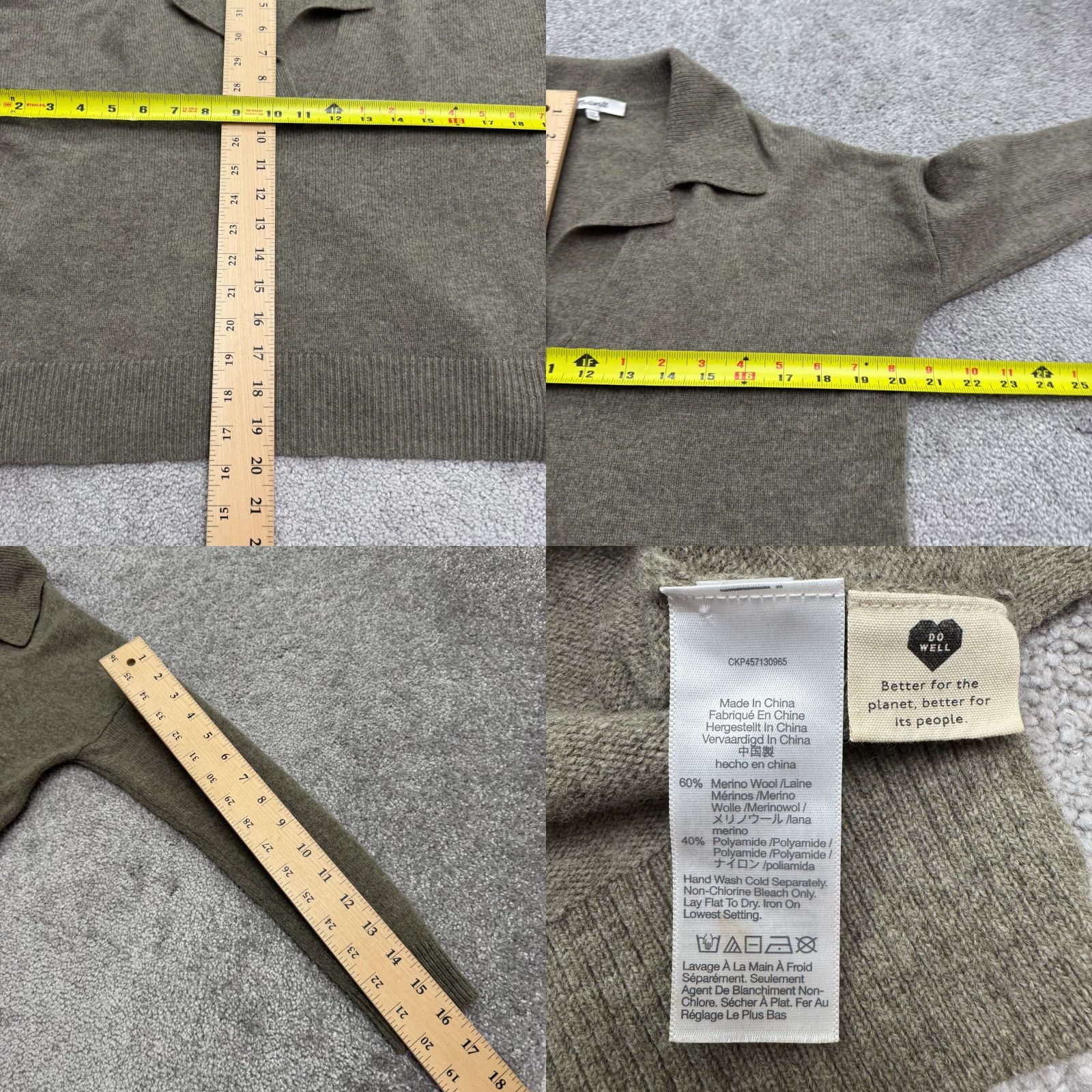 Madewell Madewell Merino Wool Pullover Sweater Womens 2XS Brown V-Neck Knit Casual Fall Winter Size XXS / US 00 / IT 34 - 8 Thumbnail