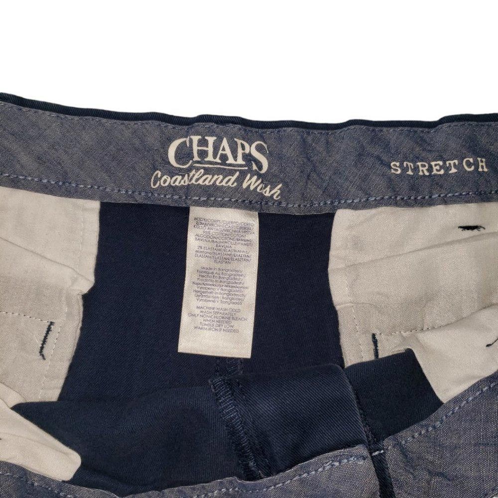 Chaps CT241 MEN'S CHAPS CHINO NAVY COASTLAND WASH SHORTS 38 Size US 38 / EU 54 - 2 Thumbnail