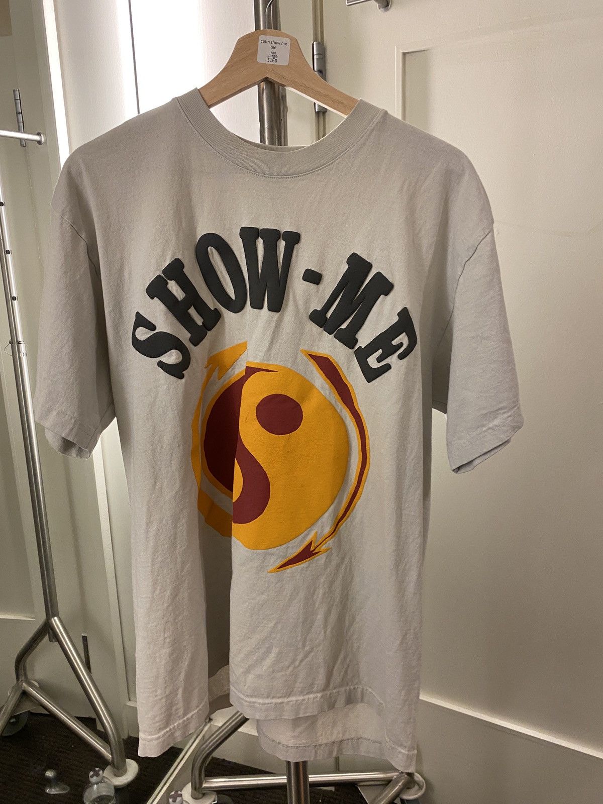 image of Cactus Plant Flea Market ‘Show Me’ Tee L in Grey, Men's (Size Large)