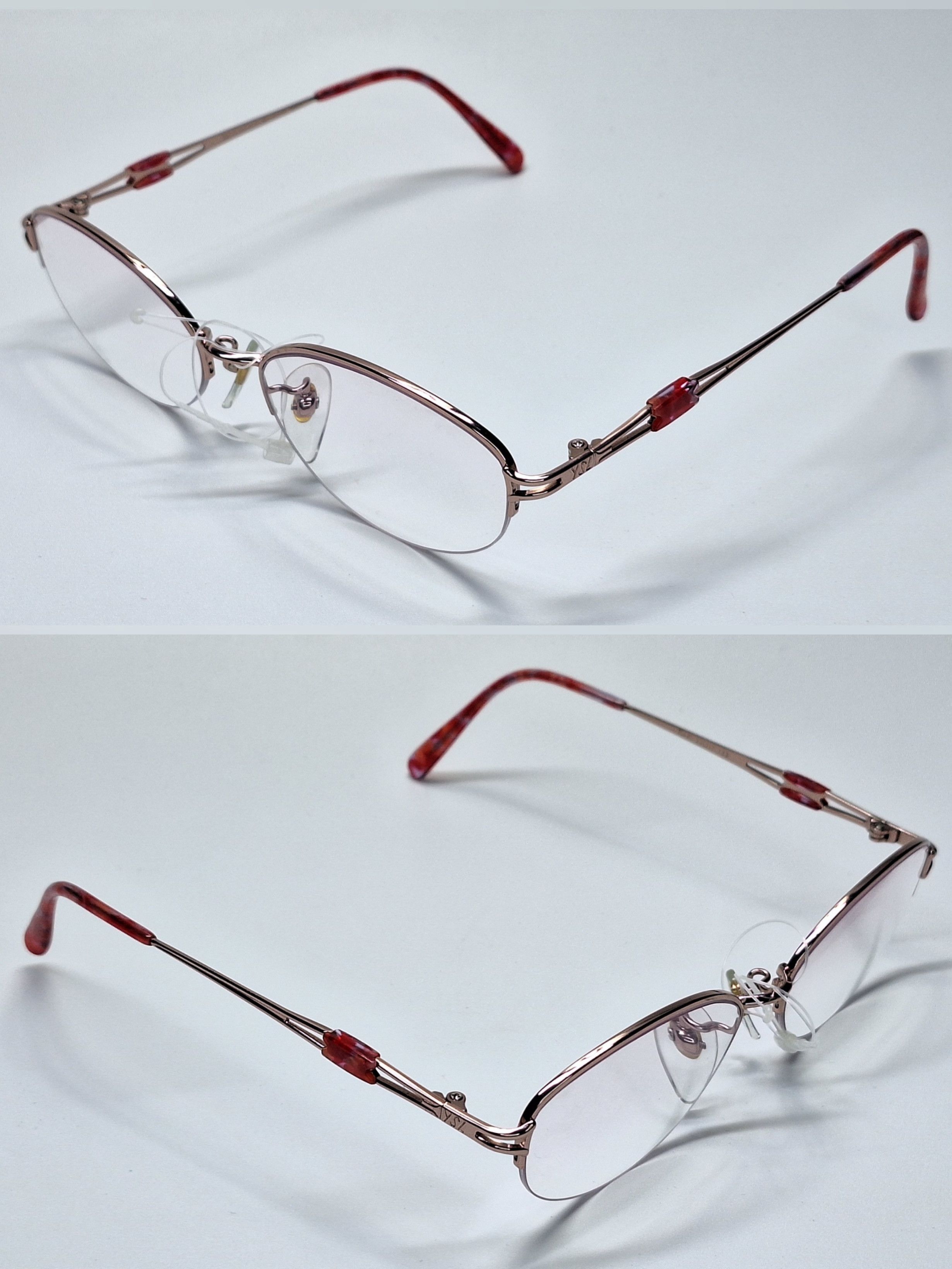 Yves Saint Laurent Yves Saint Laurent 30-0079 PureTitan Half-Rimless Eyeglasses Size ONE SIZE - 8 Thumbnail