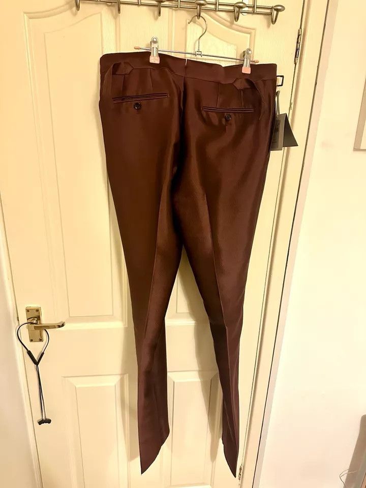 Tom Ford o1ebxxf0225 Suit Trousers Pant in Burgundy Size US 36 / EU 52 - 7 Thumbnail