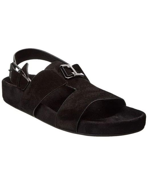 Christian Louboutin o1s1wg110924 Varsibuckle Bizz Sandals in Black Size US 12 / EU 45 - 2 Thumbnail