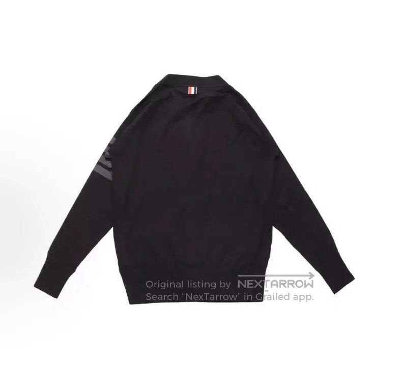 Thom Browne Thom Browne Classic Striped Wool Knit V-Neck Cardigan Swea Size US M / EU 48-50 / 2 - 2 Thumbnail
