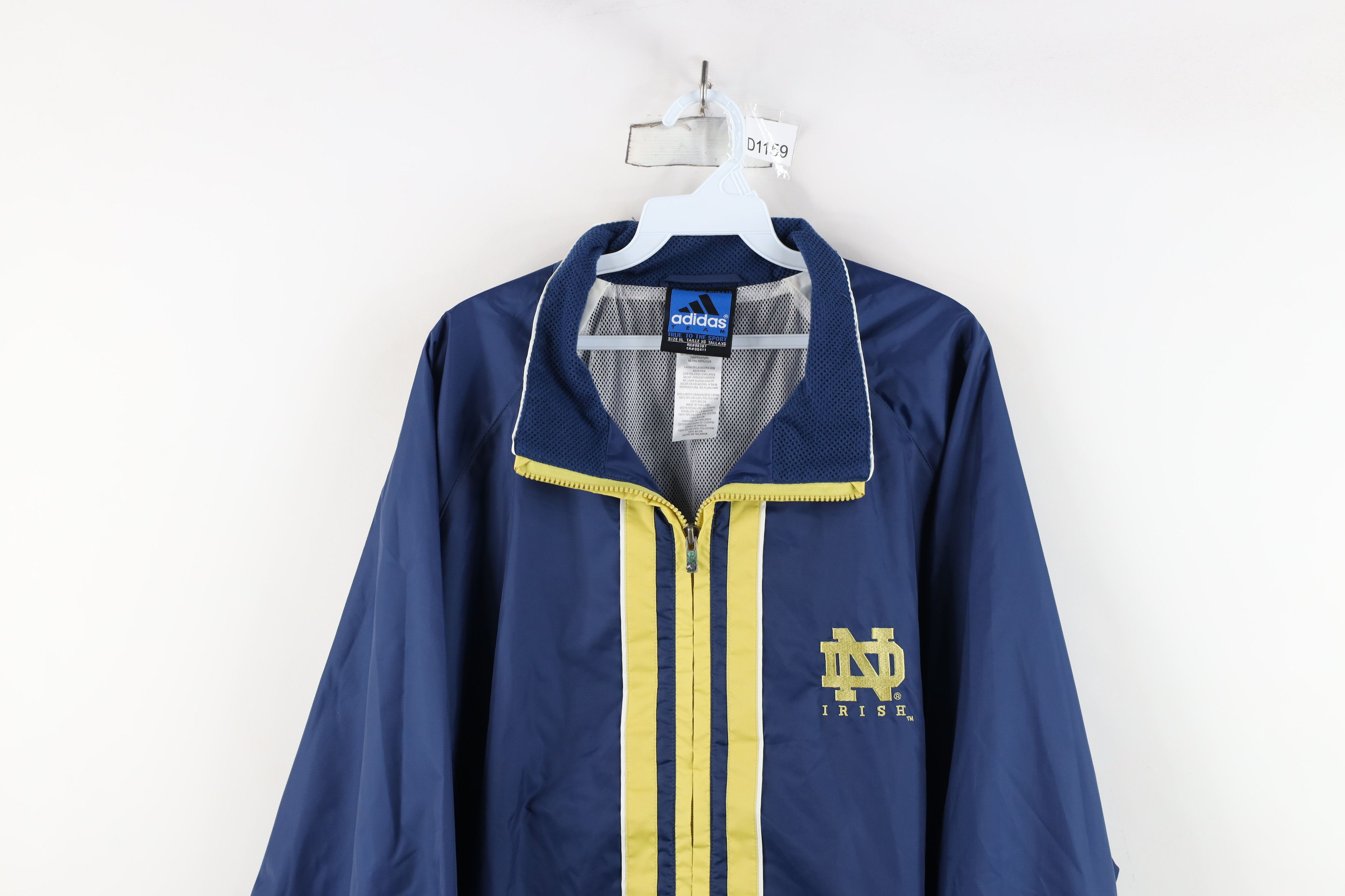 Adidas Vintage Adidas Dame University Lined Windbreaker Jacket Blue Size US XL / EU 56 / 4 - 2 Thumbnail