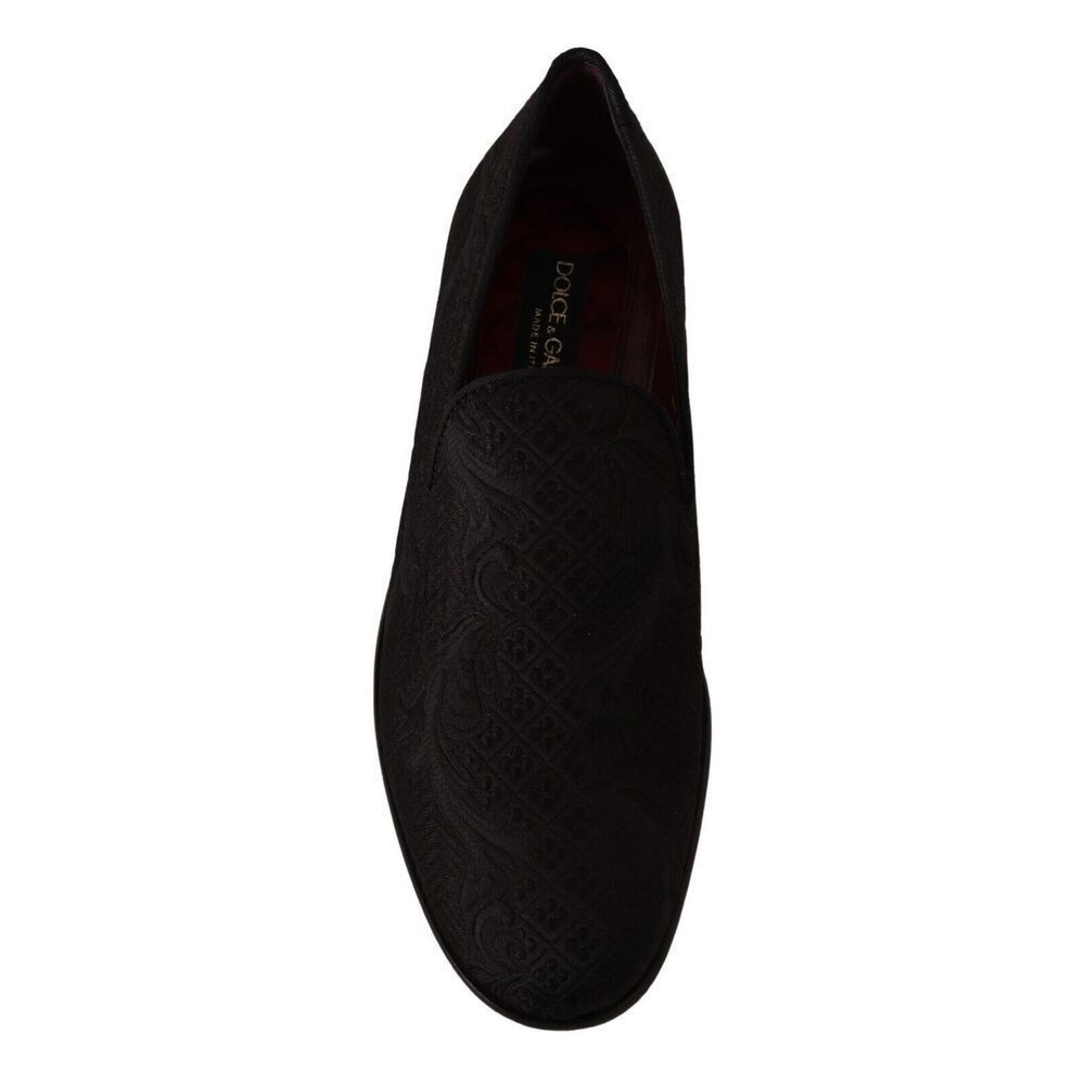 Dolce & Gabbana Dolce & Gabbana Black Floral Brocade Slippers Size US 6 / EU 39 - 7 Thumbnail