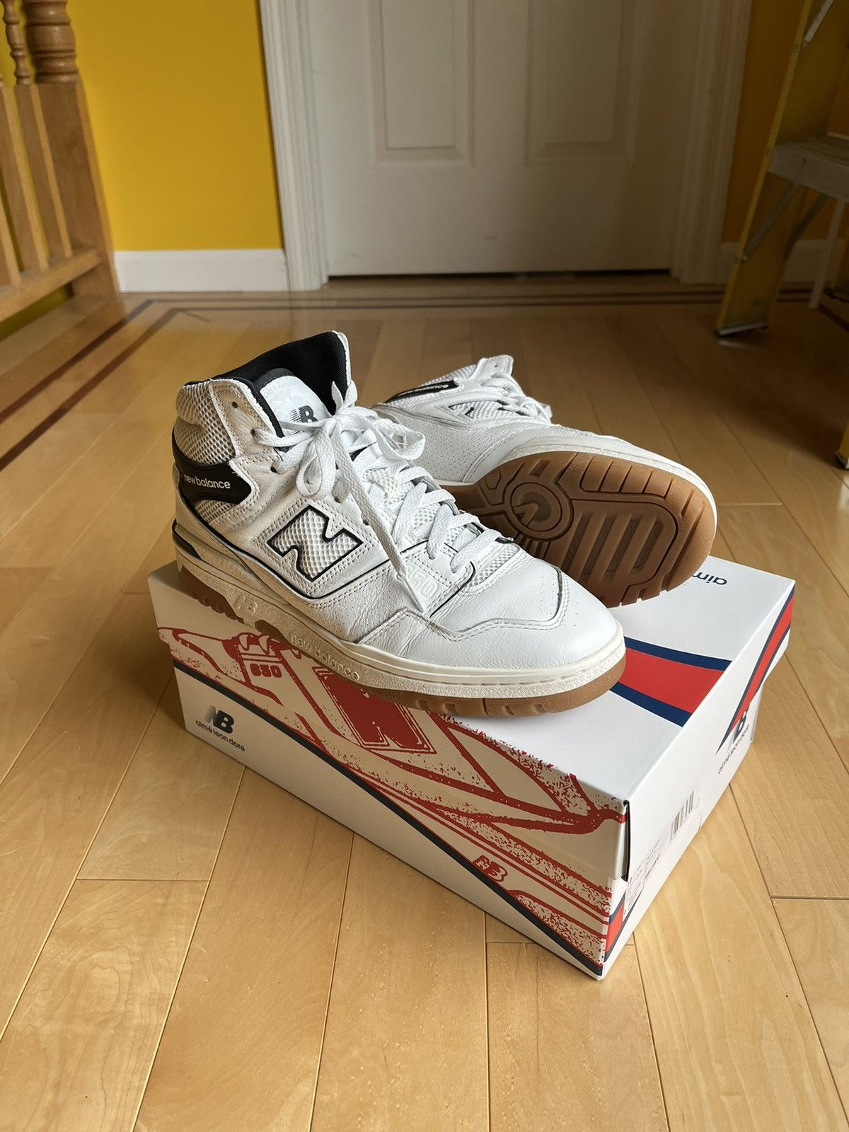 New balance 650 x Aime Leon Dore nb white black gum sole ald