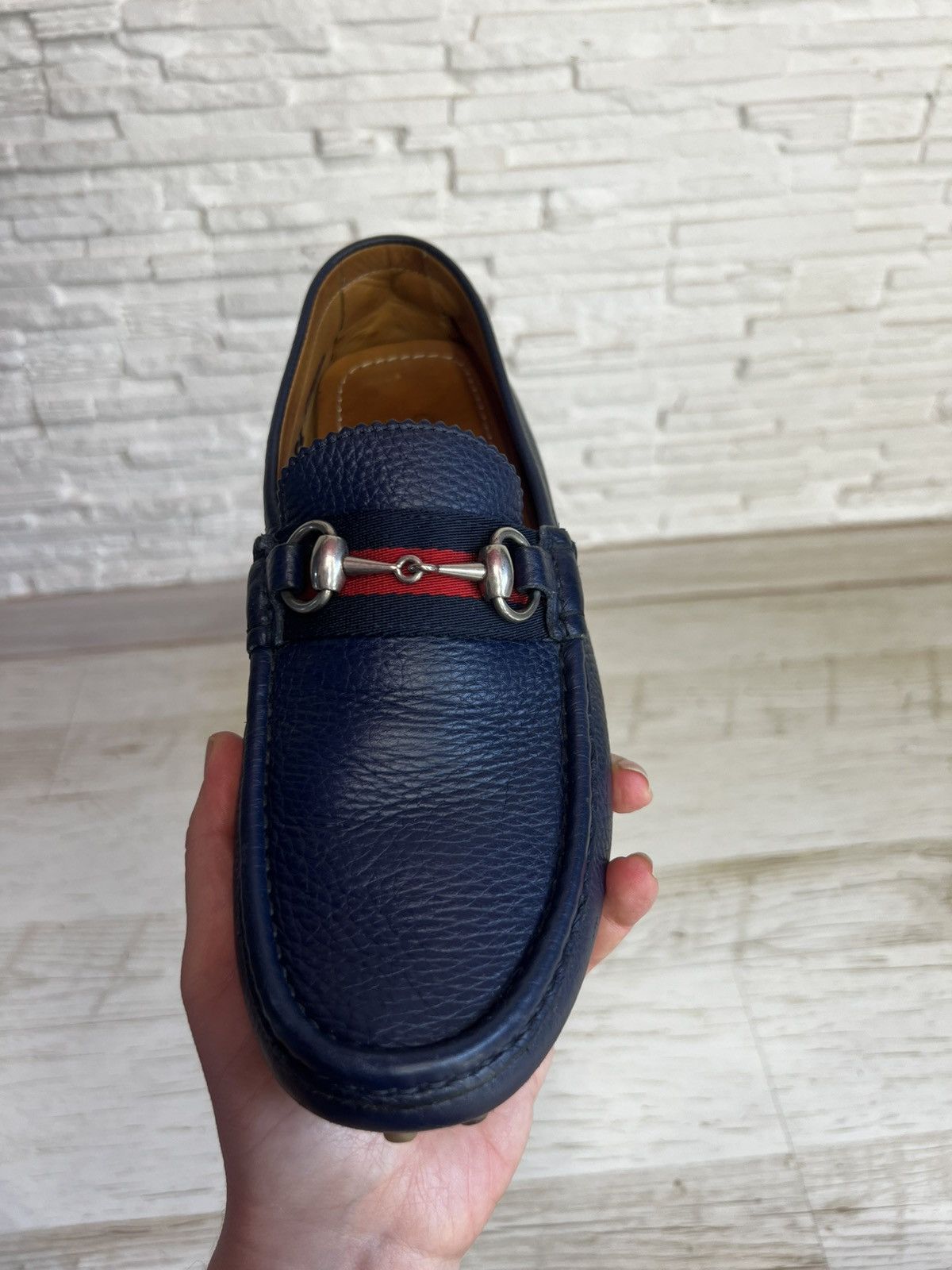 Gucci Gucci Dark Blue Leather Loafers Moccasins US 7.5 EU40.5 Size US 7.5 / EU 40-41 - 12 Thumbnail