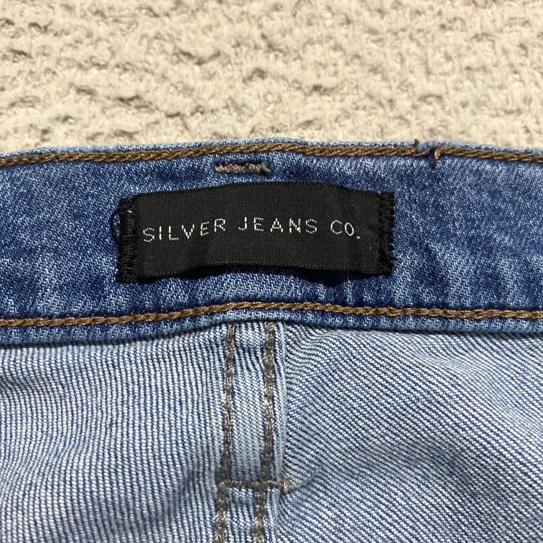 Silver Jeans Co. Silver Jeans Jeans 32x37 Blue Denim Medium Wash Mid Rise Tapered Mens Regular Fit Pocket Zipper Button Frisco Brand Size US 32 / EU 48 - 3 Thumbnail