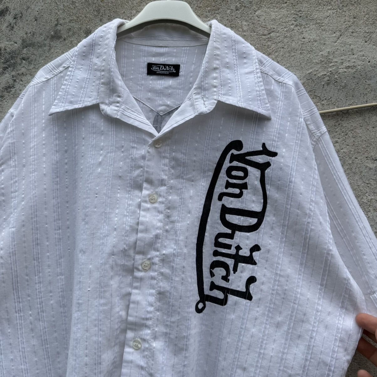 Von Dutch Vintage Von Dutch Logo Seersucker Shirt y2k swag drip boxy Size US L / EU 52-54 / 3 - 4 Thumbnail
