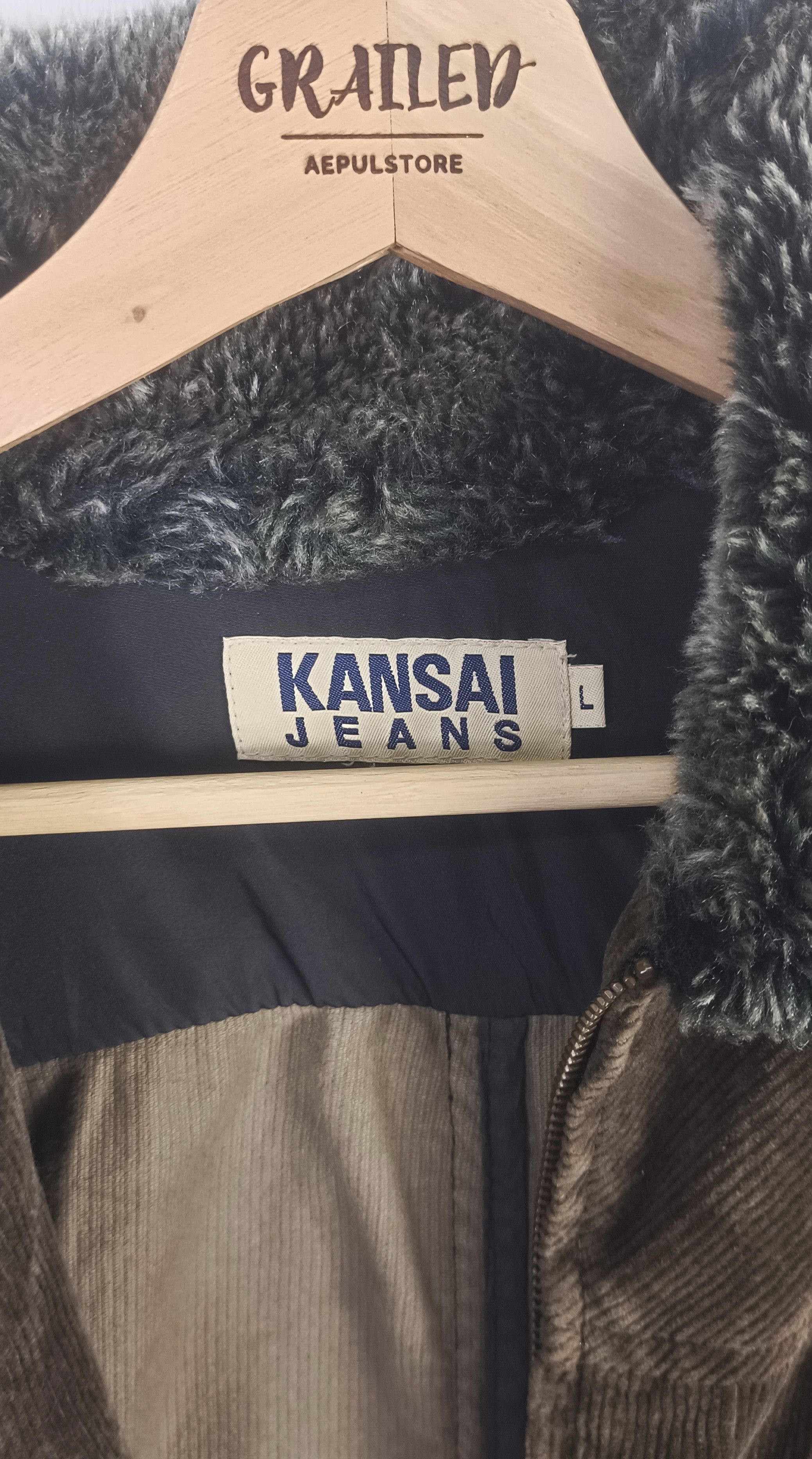 Kansai Yamamoto Kansai Jeans by Kansai Yamamoto Fur Faux Coduroy Jacket Size US L / EU 52-54 / 3 - 11 Thumbnail