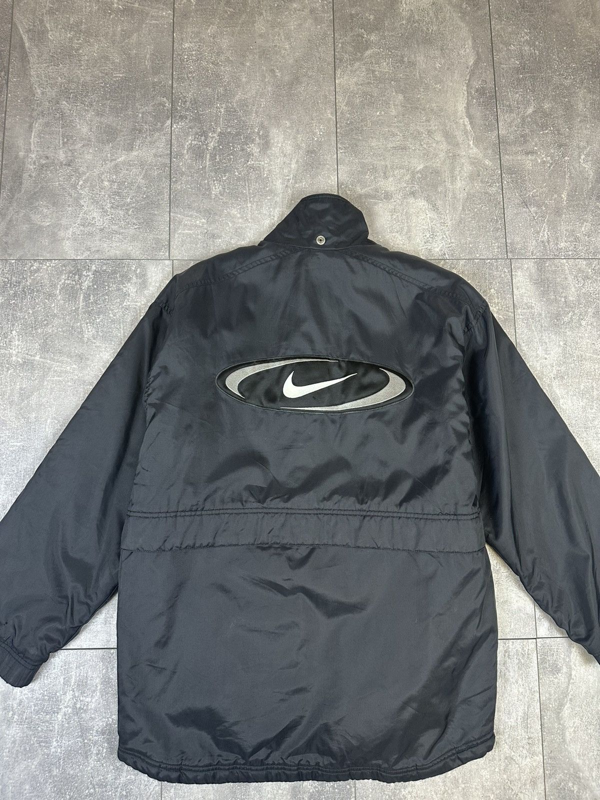 Vintage Men’s distressed Nike overprint logo swoosh jacket Size US S / EU 44-46 / 1 - 4 Thumbnail