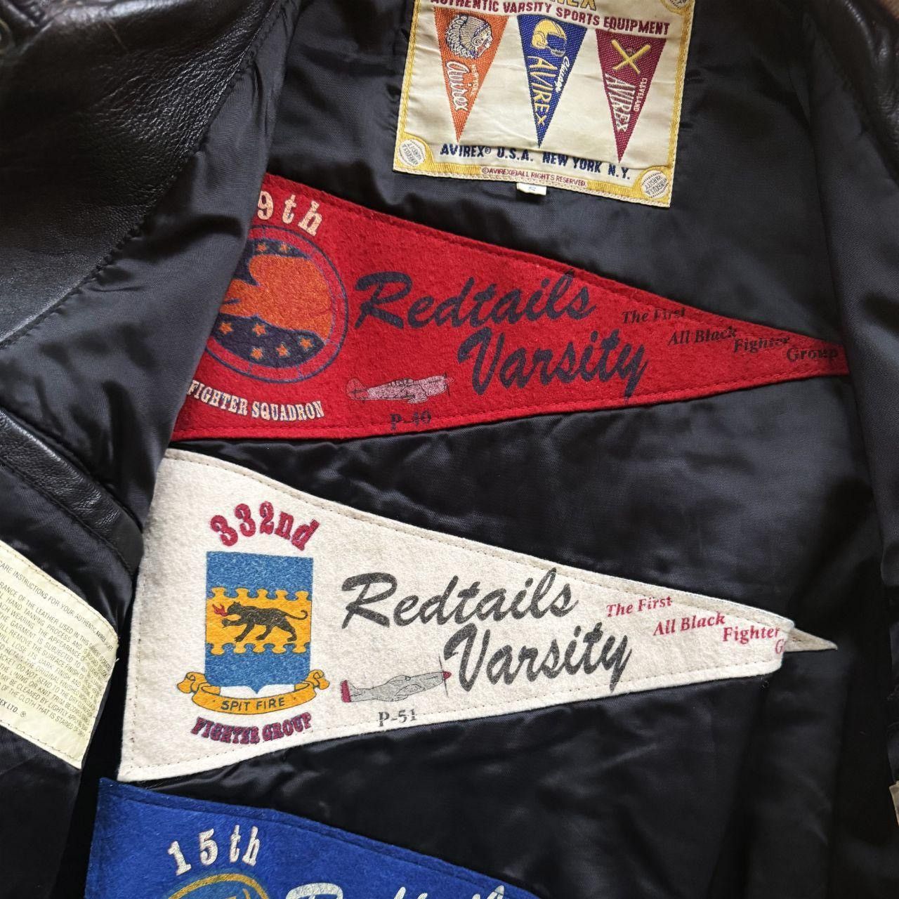 Avirex Avirex Red Tails Leather Varsity Jacket Size US S / EU 44-46 / 1 - 7 Thumbnail