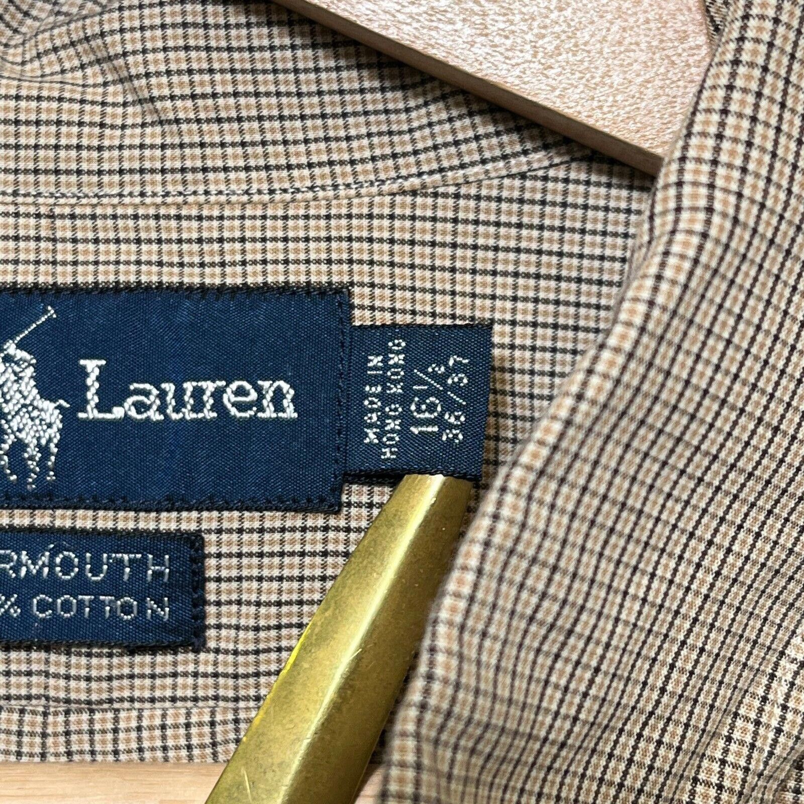 Polo Ralph Lauren × Vintage Vintage 90s Polo Ralph Lauren Grid Yarmouth Button Shirt XL Size US XL / EU 56 / 4 - 9 Thumbnail