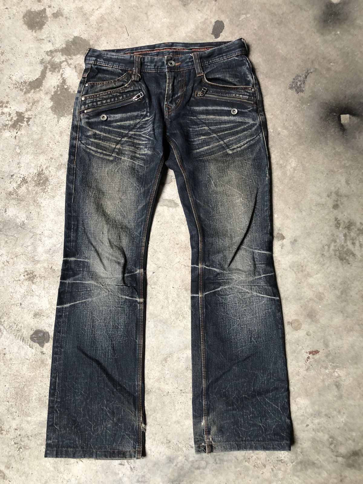Japanese Brand Nicole Club For Men Flare Denim Jeans Size US 31 - 1 Thumbnail