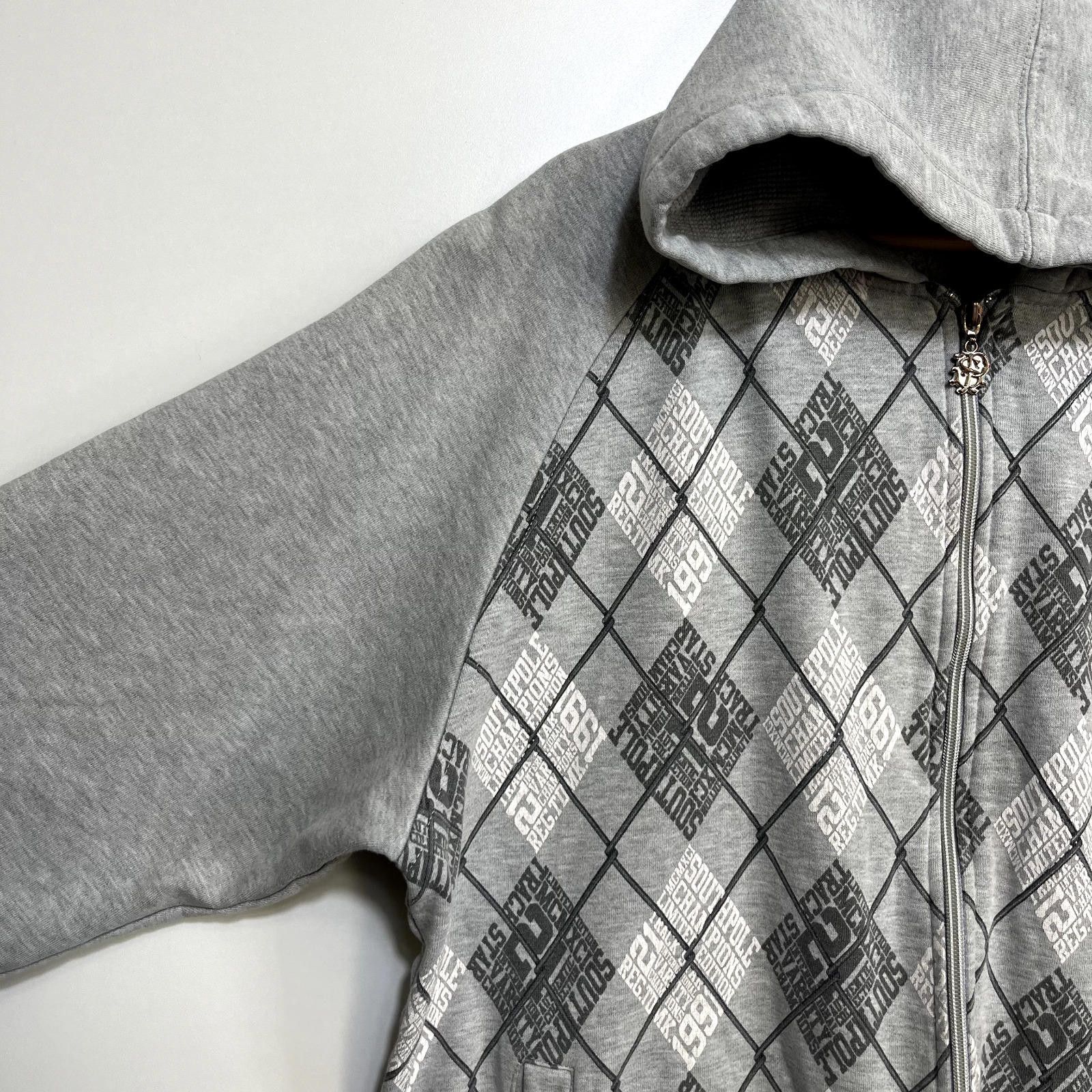 Southpole × Vintage Vintage Y2K South Pole Zip Up Hoodie XL Wire Fencing Print Size US 36 / EU 52 - 8 Thumbnail