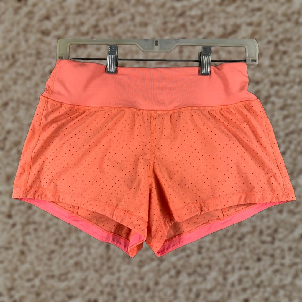 Lululemon Lululemon Shorts Women 4 Orange Final Lap Short 2.5" Luxtreme Run W7AEGS Size 27" / US 4 / IT 40 - 1 Thumbnail