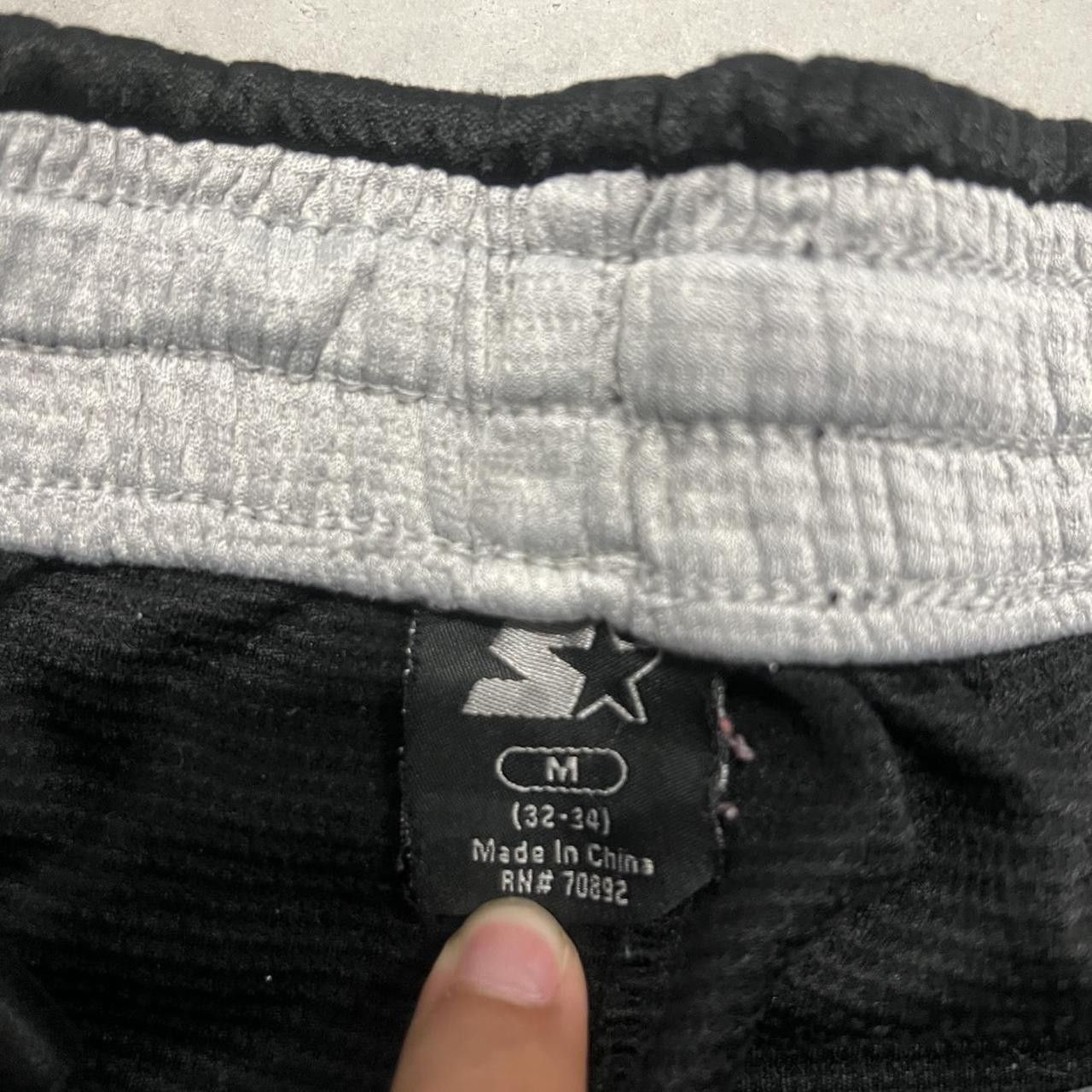 Starter × Vintage Vintage Y2K/2000s Baggy Fit Black Starter Track Sweatpants! Size US 32 / EU 48 - 7 Thumbnail