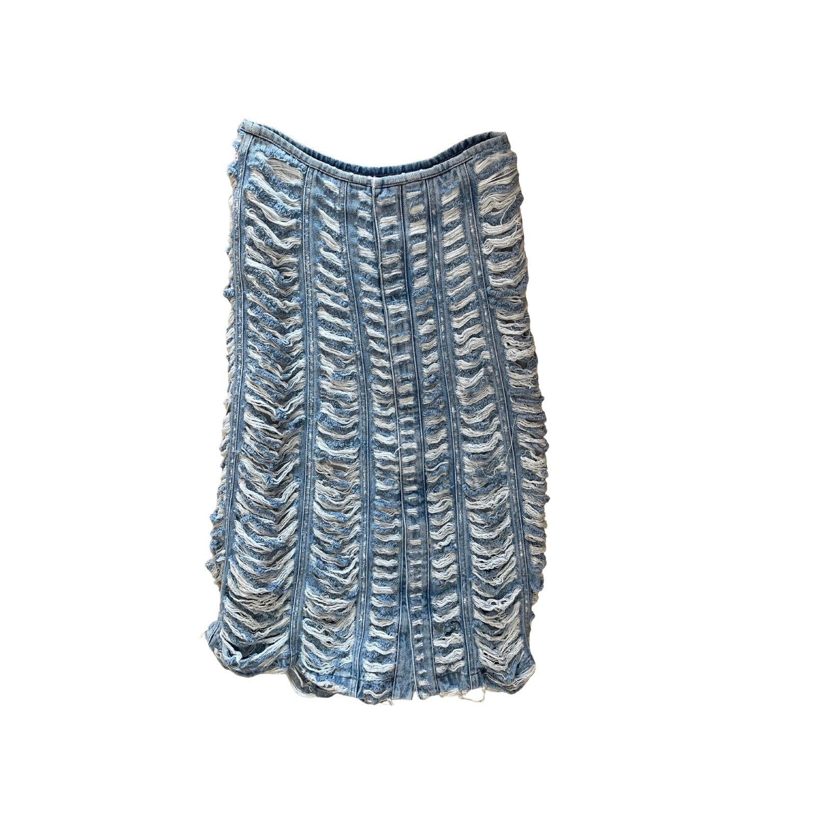 Diesel Diesel De-Ghil-FSC Denim MIdi Skirt, NWT Size: 25 Size 25" / US 0 / IT 36 - 2 Thumbnail