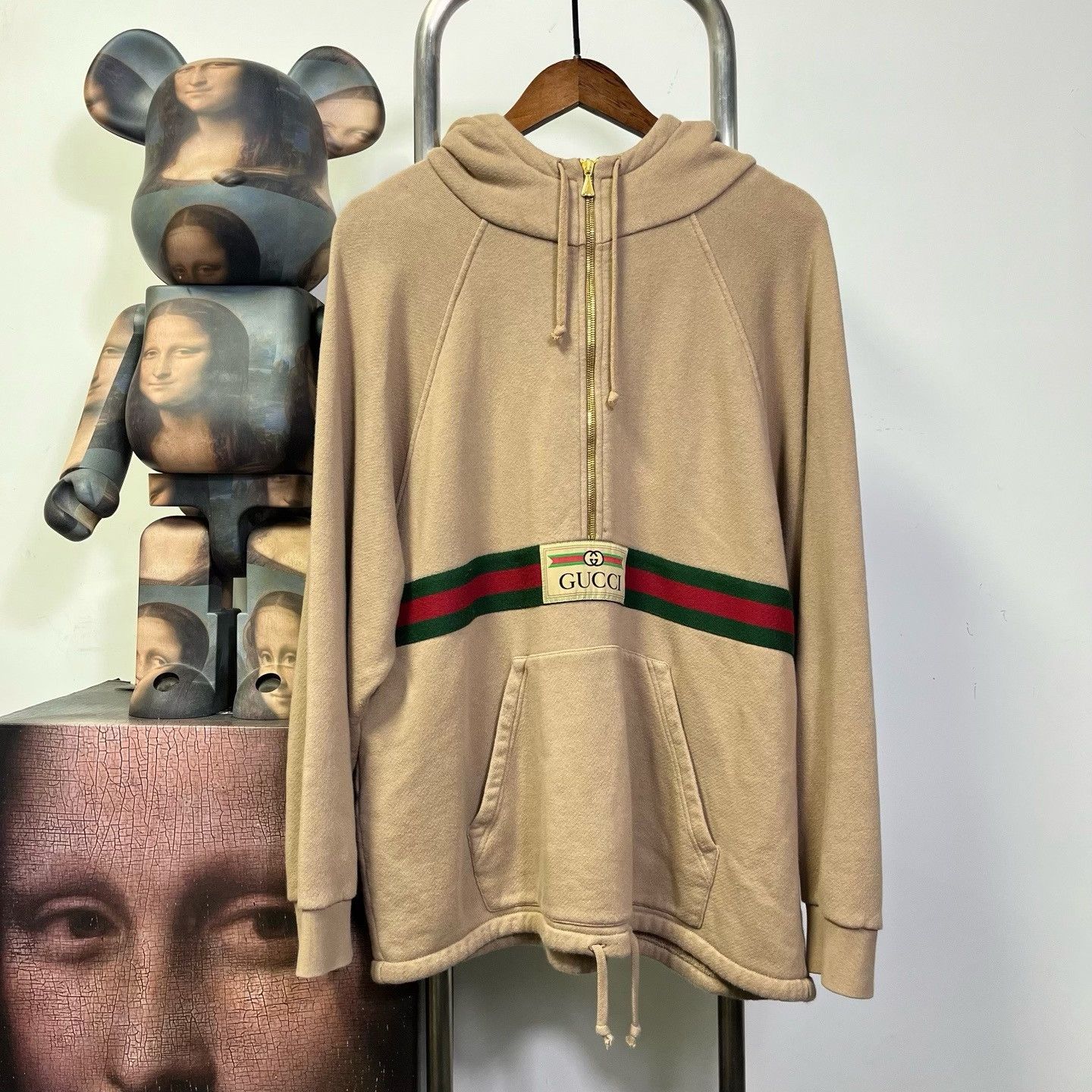 Gucci Gucci Web Stripe Half Zip Hoodie M Size US M / EU 48-50 / 2 - 1 Thumbnail