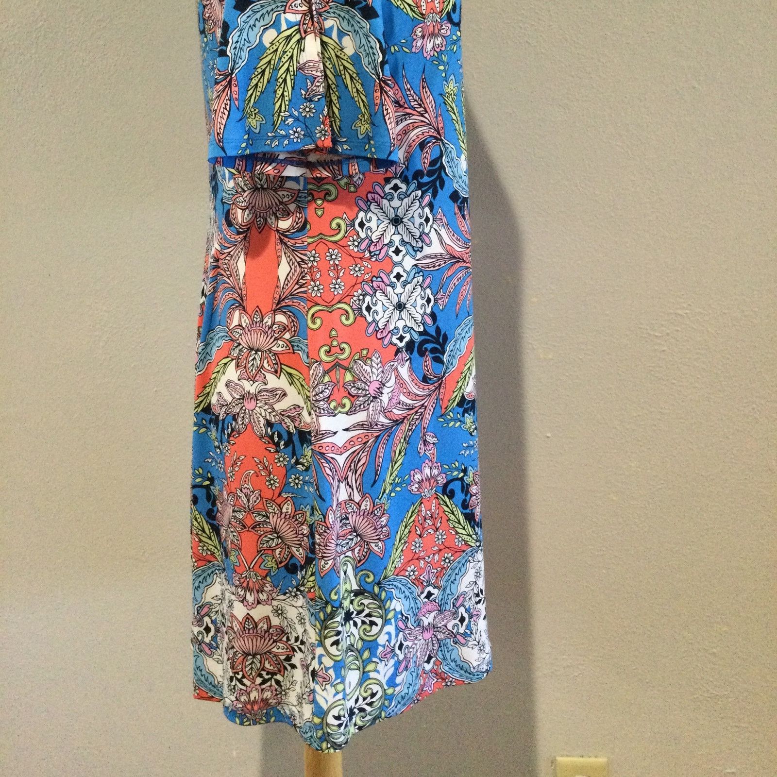 Other Leslie Fay Multicolor Lined Floral Print Midi Dress Size 8 Size M / US 6-8 / IT 42-44 - 6 Thumbnail