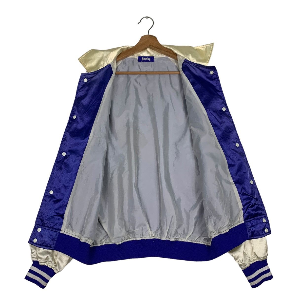 Japanese Brand NEWING Big Logo Colorblock Coach Jacket #0386-C18 Size US L / EU 52-54 / 3 - 12 Thumbnail