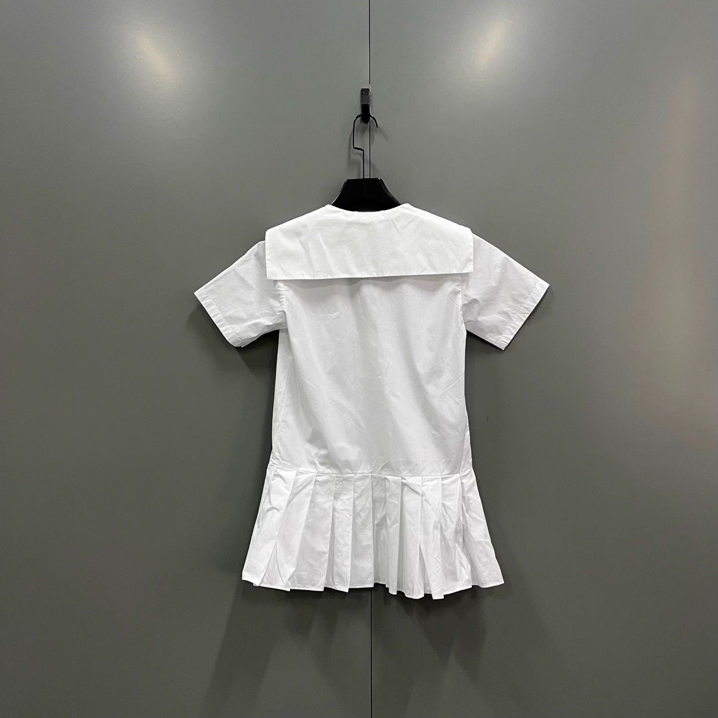 Miu Miu Miu Miu White Logo Short-Sleeve Dress 36 95 New Size XS / US 0-2 / IT 36-38 - 3 Thumbnail