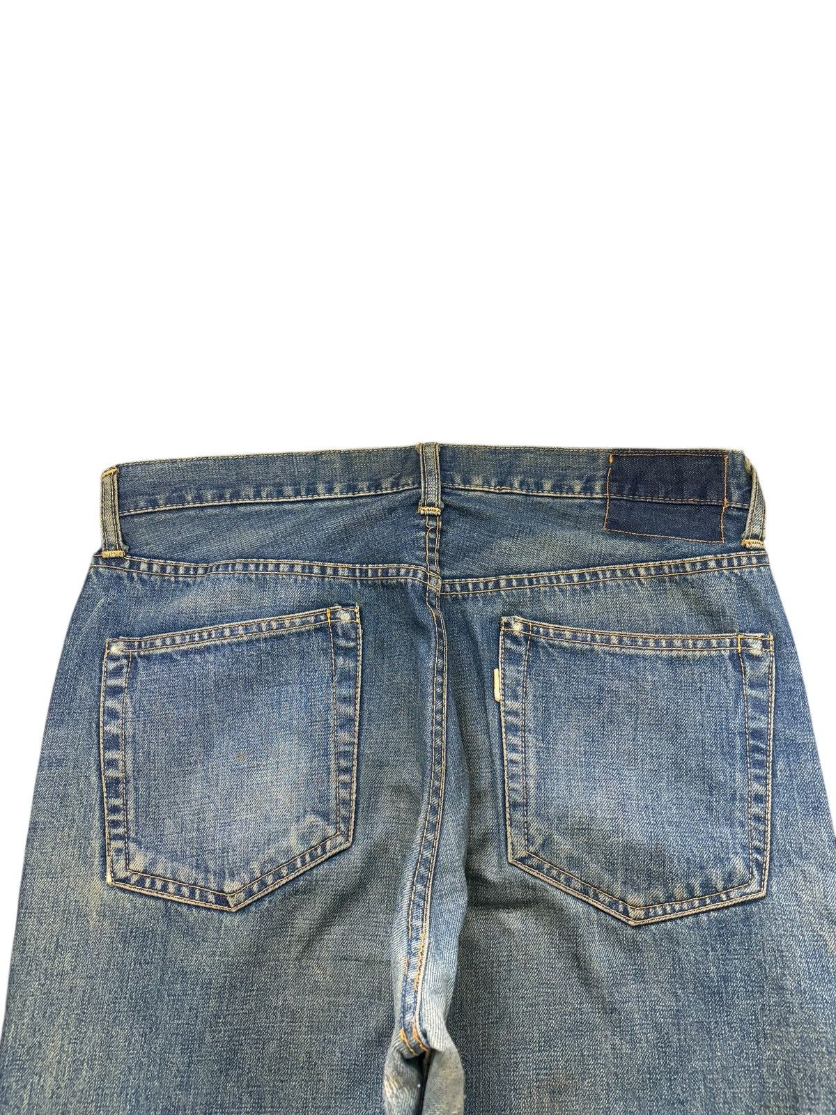 If Six Was Nine Vintage Japanese Brand Mud Wash Distress Flare Jeans Size US 32 / EU 48 - 4 Thumbnail