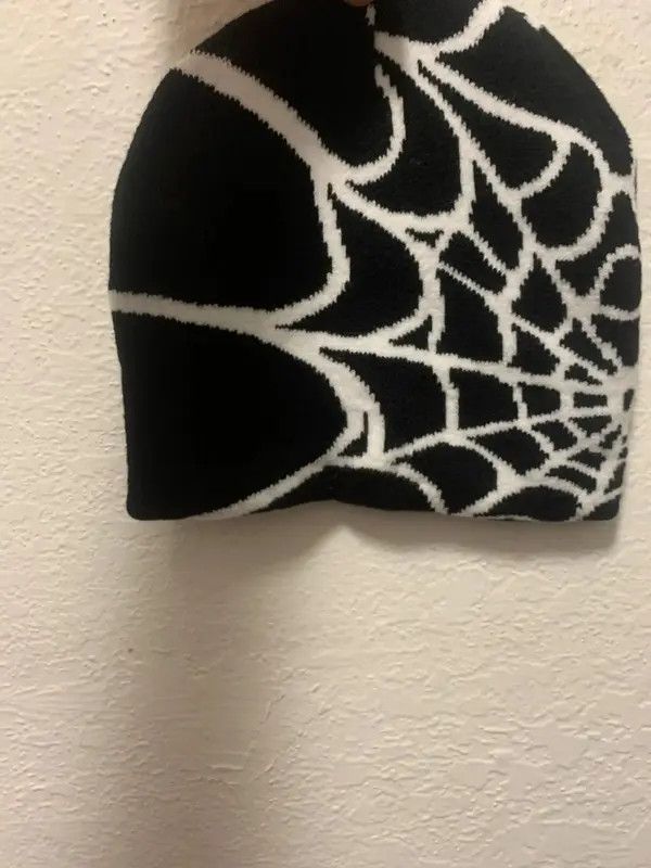 Japanese Brand Masuda x Kaori Y2K Spider Web Beanie Black Size ONE SIZE - 7 Thumbnail