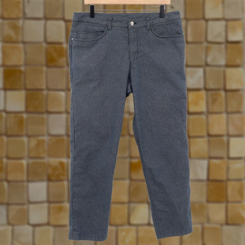 Lululemon Lululemon Men ABC Pant Classic Tech Canvas 34" Inseam Heathered Deep Navy Sz 34 Size US 34 / EU 50 - 1 Thumbnail