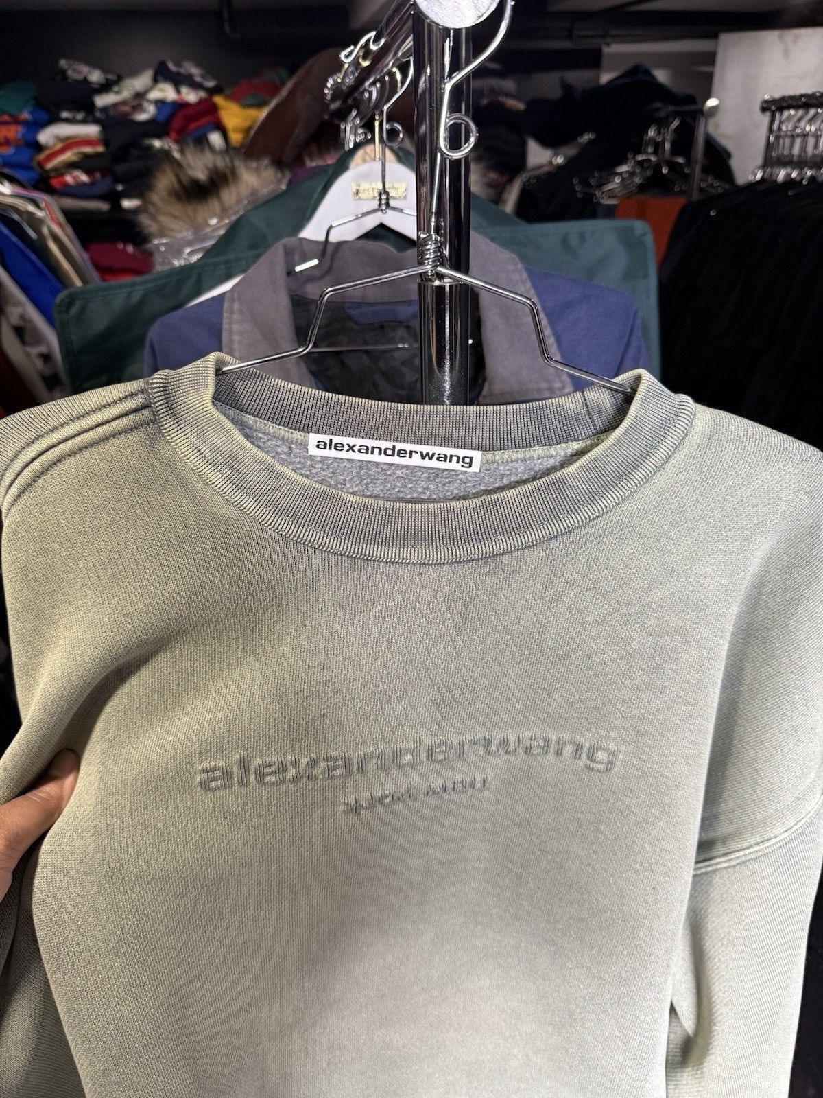 Alexander Wang Mens Alexander Wang New York Green Crewneck Sweatshirt Large Size US L / EU 52-54 / 3 - 5 Thumbnail