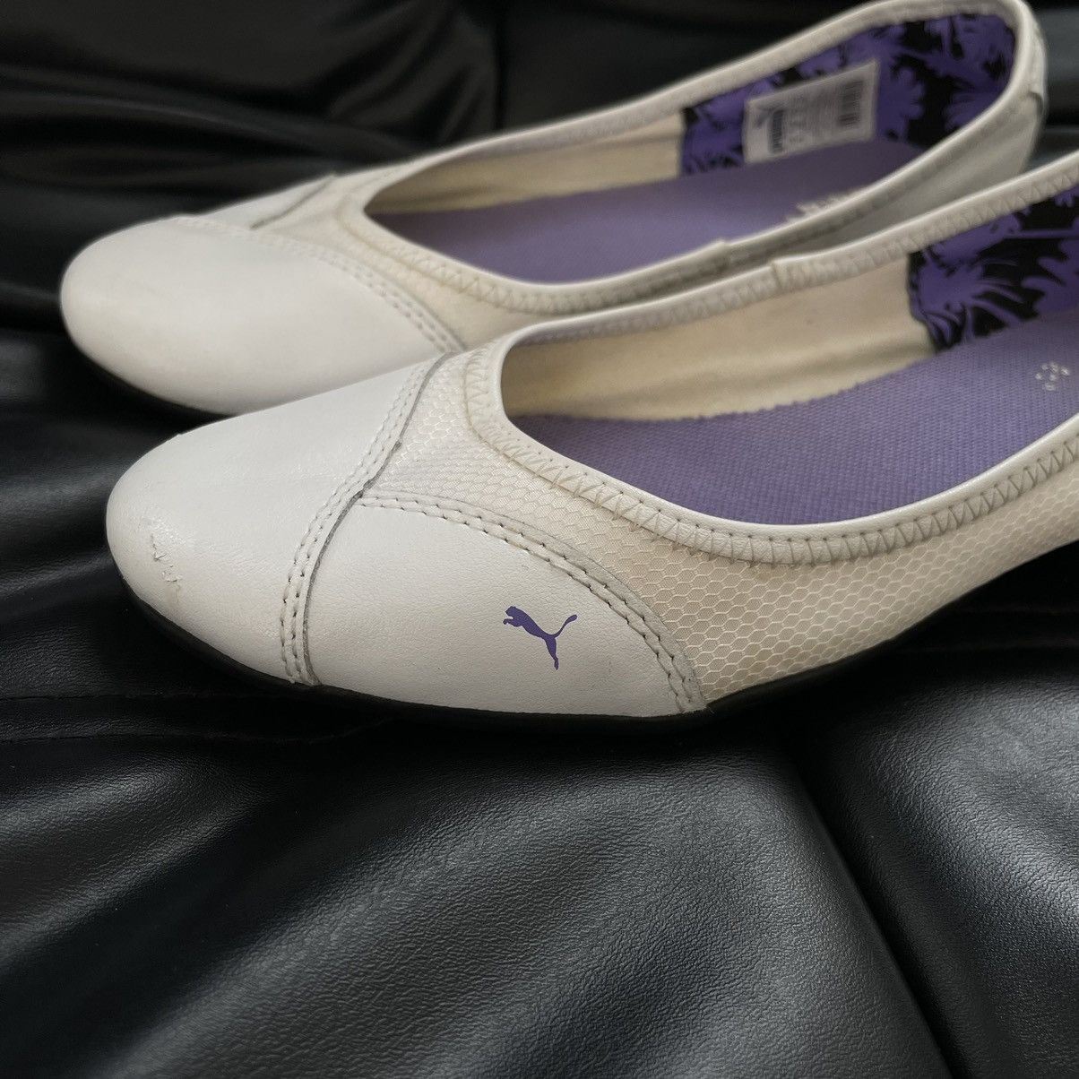 Puma × Vintage Puma Vintage Ballet White / Purple Flats Size US 7.5 / IT 37.5 - 4 Thumbnail