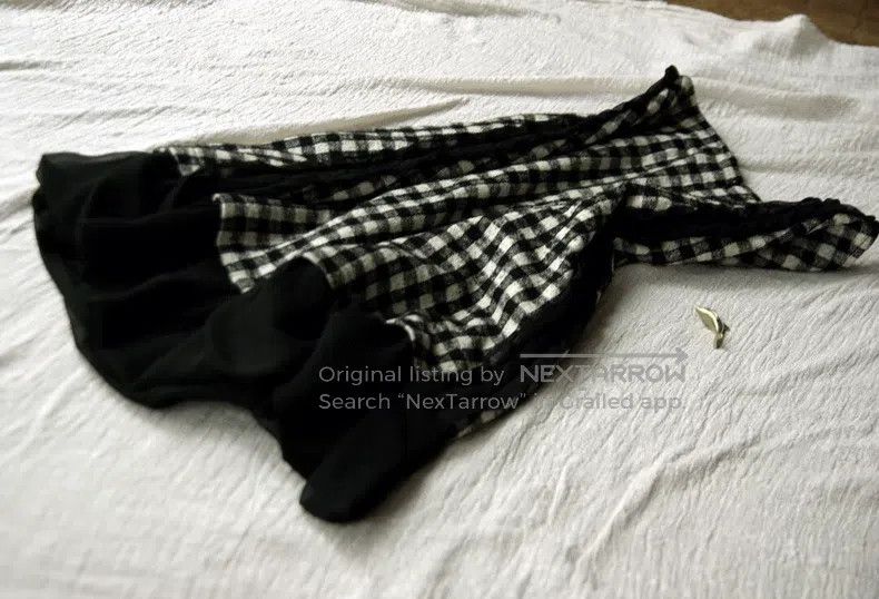 Comme des Garcons Comme Des Garcons size M Black and white checkered mesh ru Size 23" - 5 Thumbnail