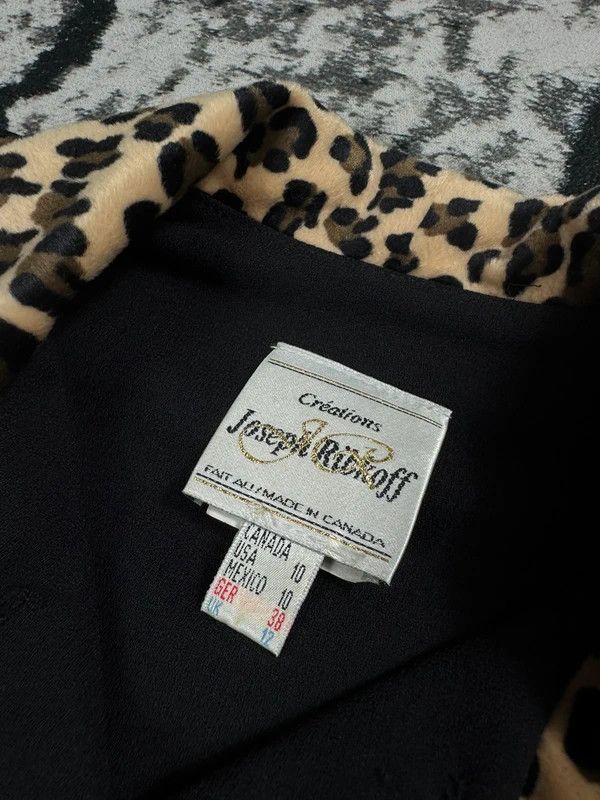 Joseph Ribkoff Joseph Ribkoff black leopard jacket 38 glamour Size XS / US 0-2 / IT 36-38 - 4 Thumbnail