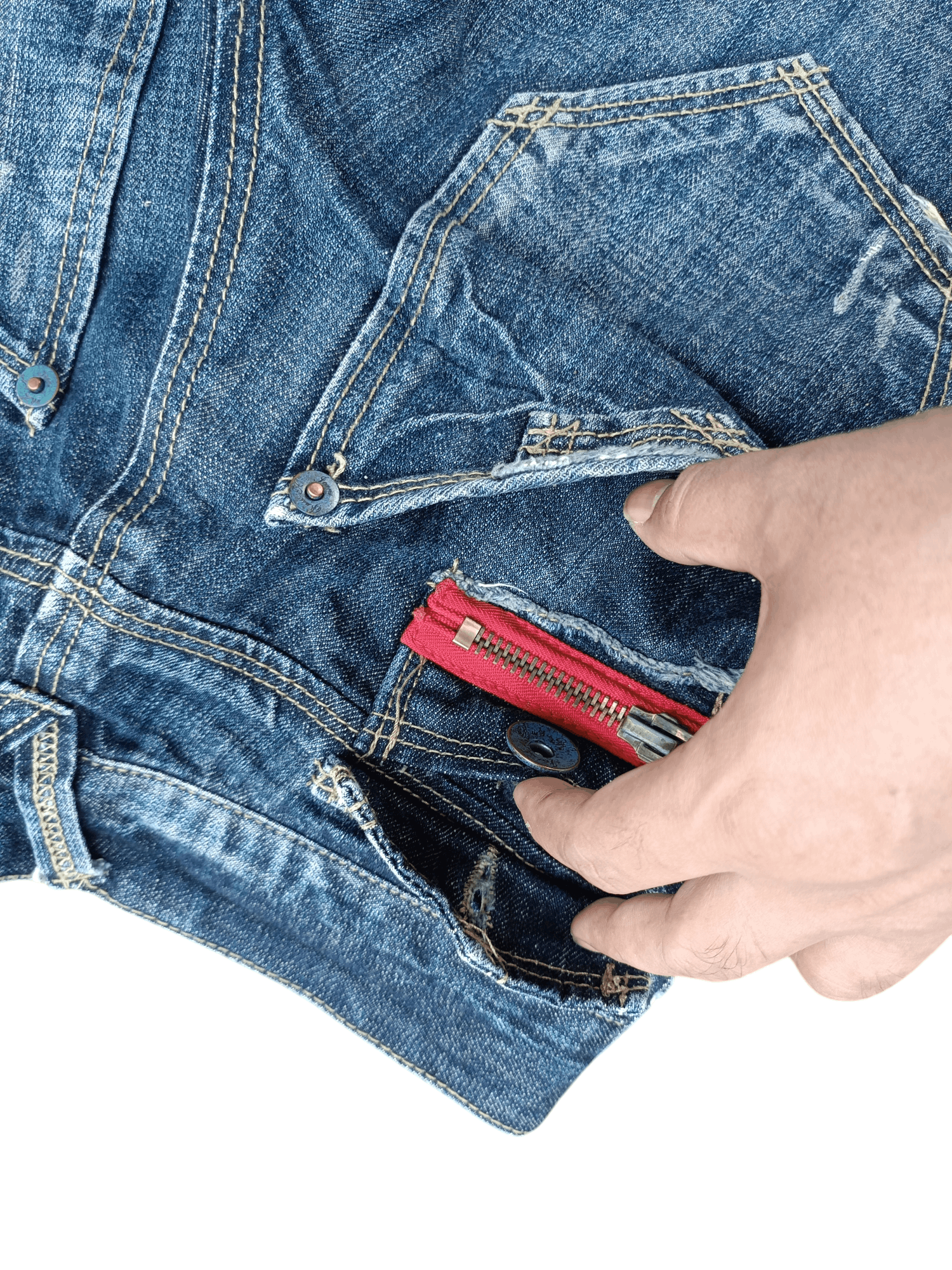 If Six Was Nine × Japanese Brand × Le Grande Bleu (L.G.B.) FLARED Distressed Japanese Brand RUSS-K Bootcut Denim Size US 30 / EU 46 - 22 Thumbnail
