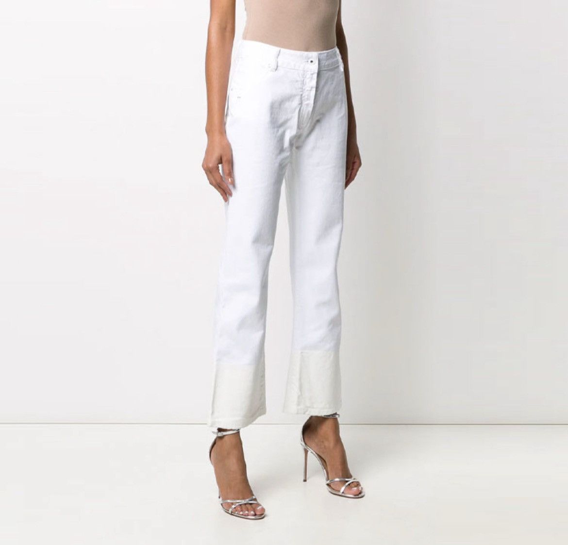 Off-White Off-White Contrast Hem Mid-Rise Jeans Size 24" / US 00 / IT 34 - 12 Thumbnail