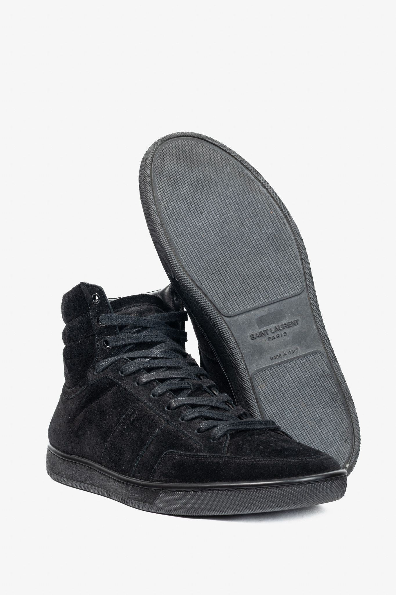 Saint Laurent Paris Saint Laurent SL/10H Suede Court Classic High-Top Sneakers Size US 10 / EU 43 - 4 Thumbnail