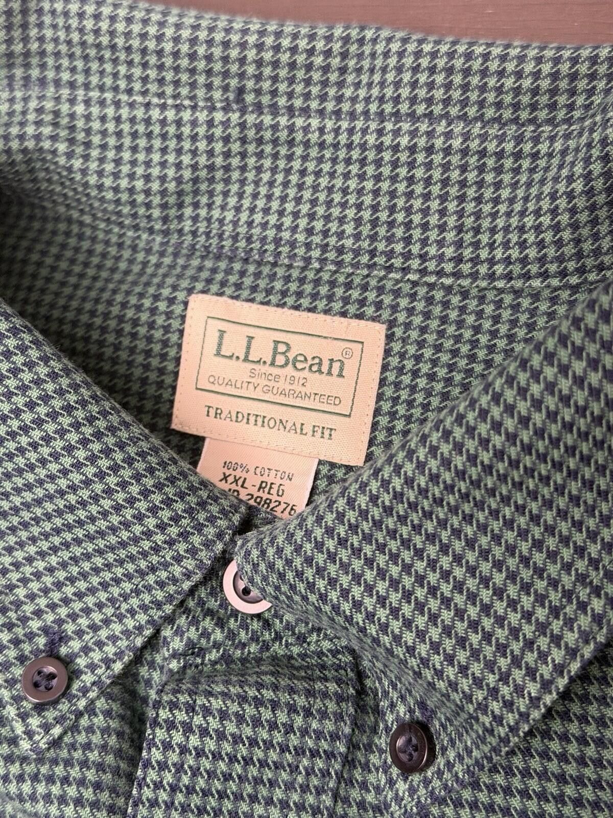 L.L. Bean L.L.Bean XXL Reg Traditional Fit Green Check Button Down Size US XXL / EU 58 / 5 - 3 Thumbnail