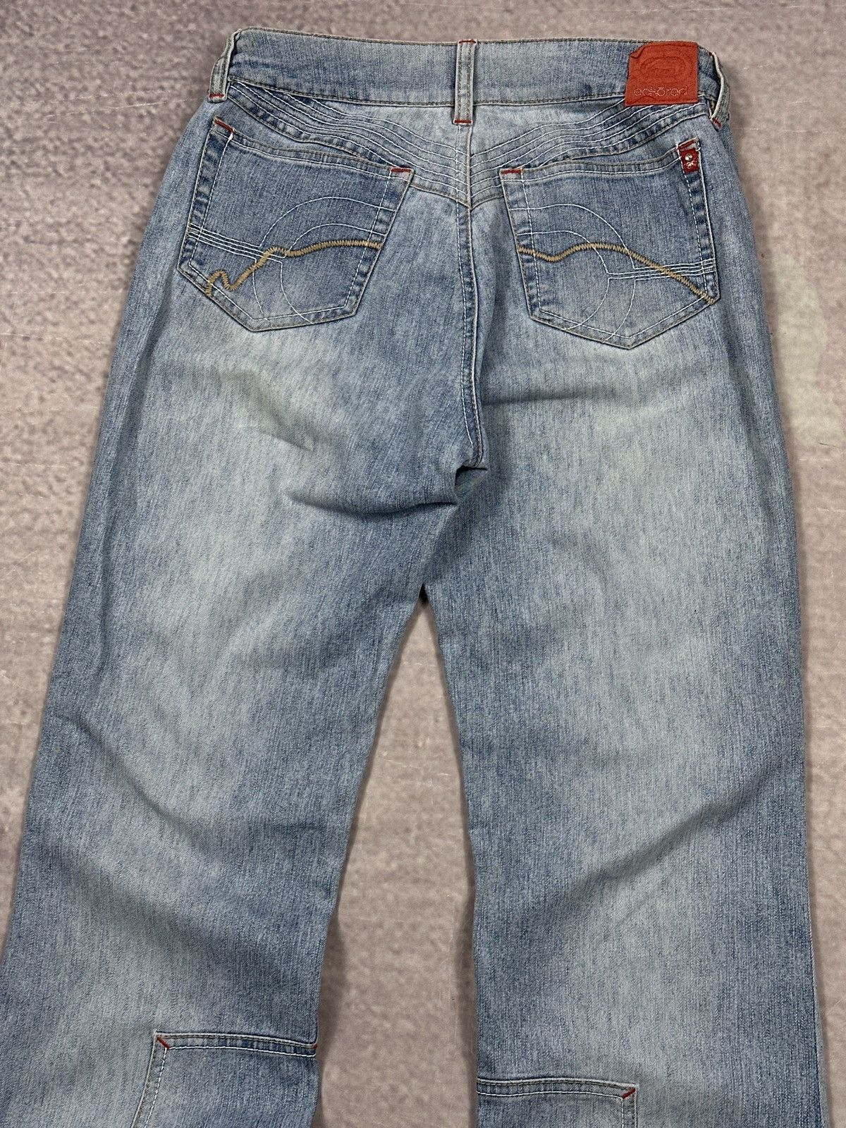 Ecko Unltd. Vintage LGB Style Ecko Unltd Red Flared Distressed Jeans Size US 30 / EU 46 - 10 Thumbnail