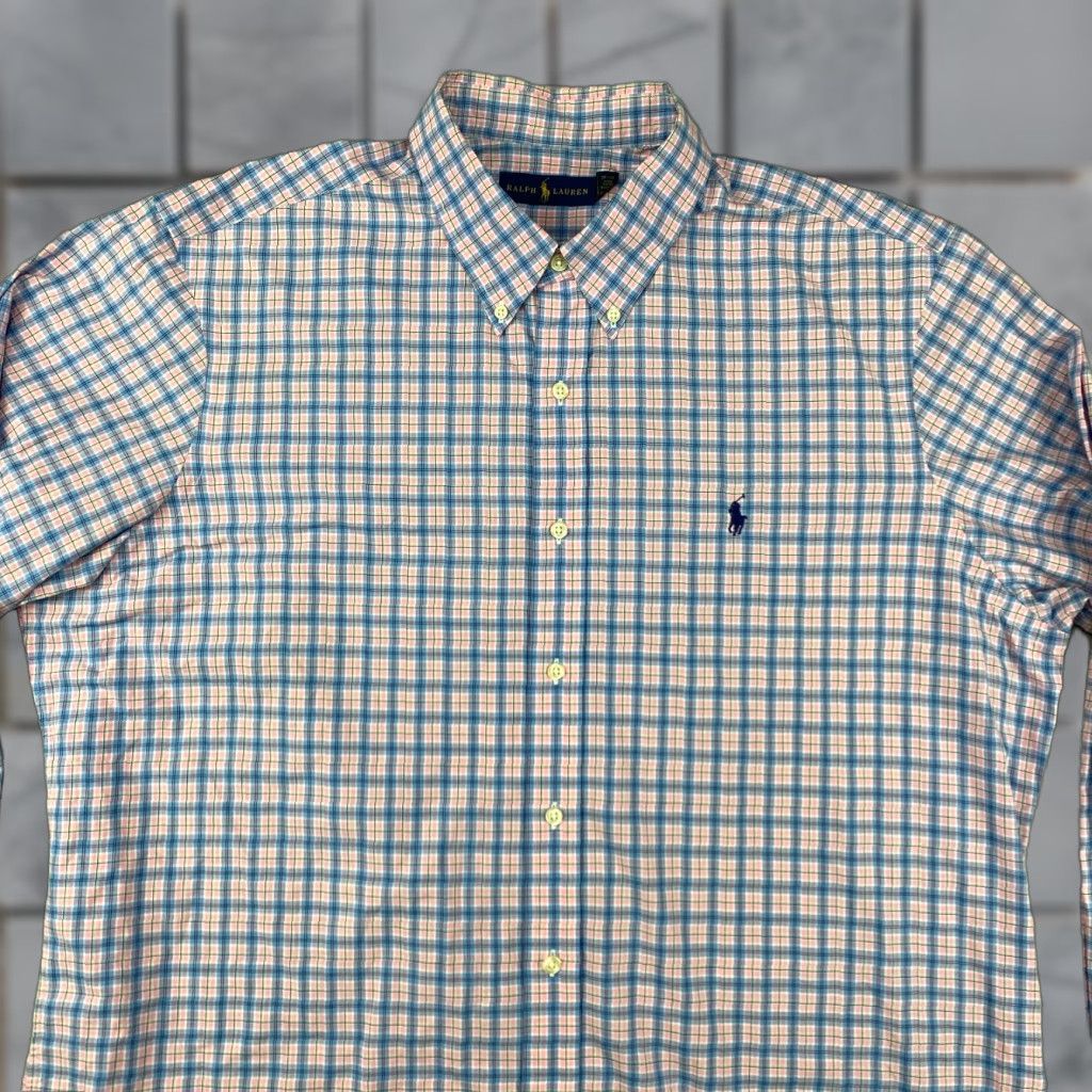 Ralph Lauren Ralph Lauren Button-Down Shirt Mens XL Multicolor Plaid Long Sleeve 100% Cotton Size US XL / EU 56 / 4 - 1 Thumbnail